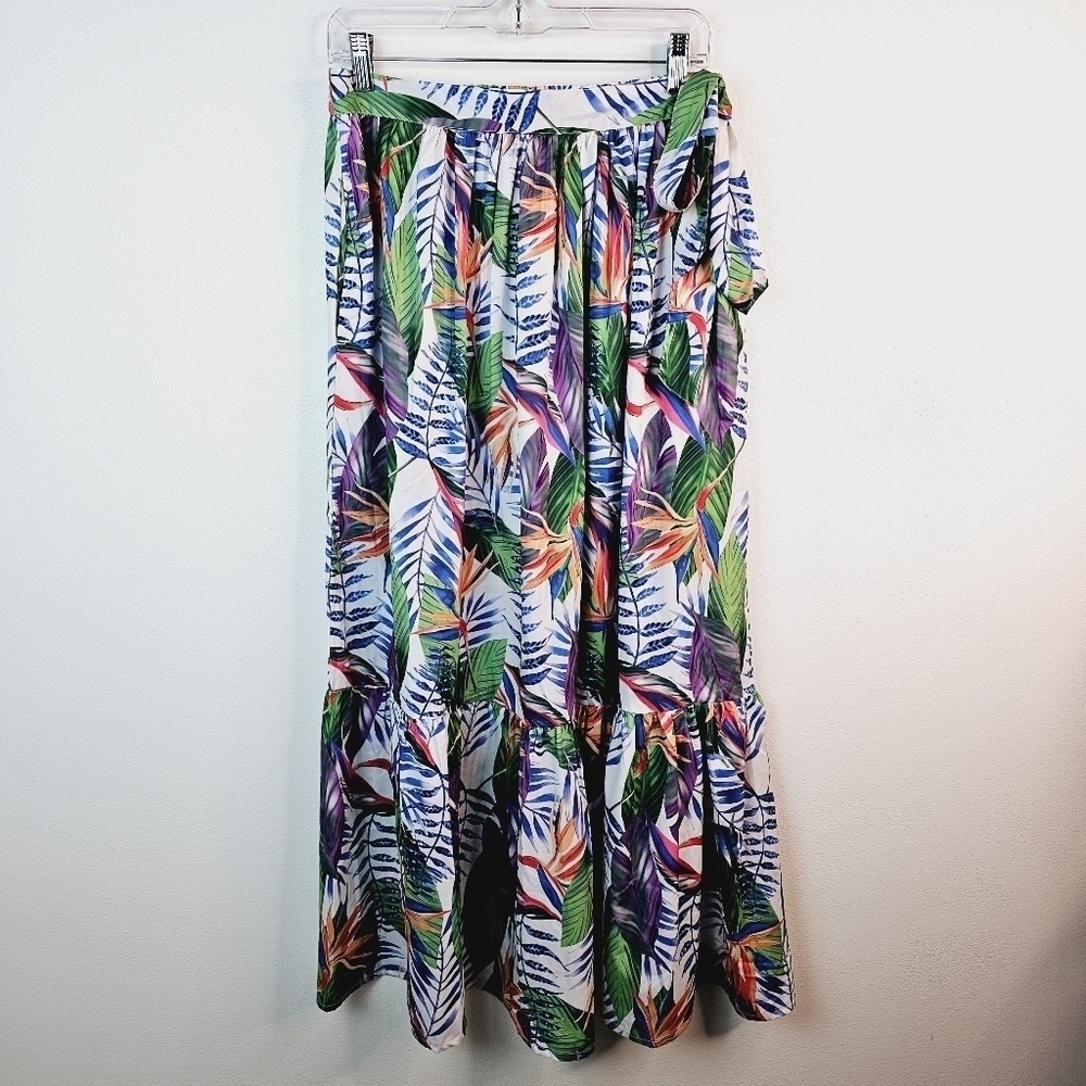 Rachel Zoe Tropical Leaf Palm Print Skirt NWT, size Medium